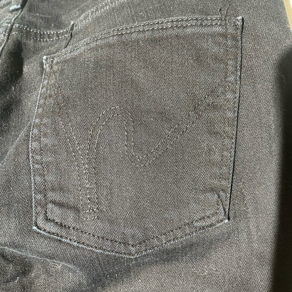 CITIZENS OF HUMANITY Black ELSON Mid Rise STRAIGHT LEG Jeans Womens Sz 27 COH - Picture 4 of 16